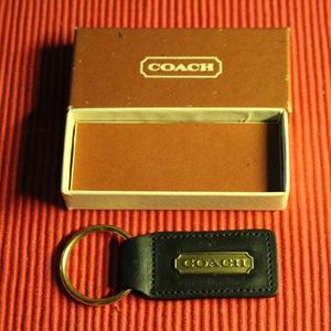 Vintage Coach Leather Key Ring New in Box